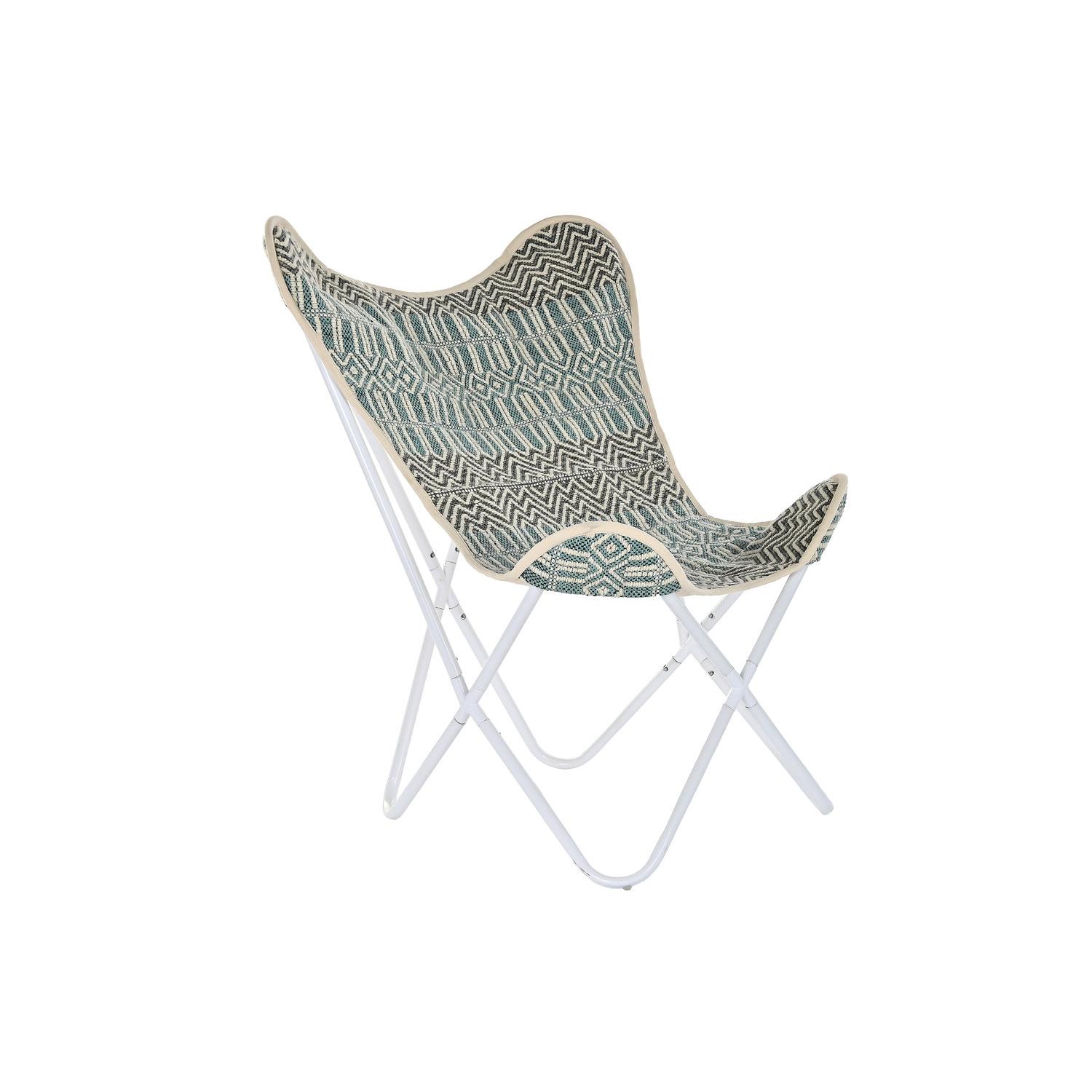 SILLON ALGODON HIERRO 74X65X90 MARIPOSA AZUL FIJALO LD193905