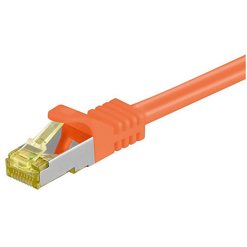 Equip RJ45 S/FTP Shielded Cable Cat 6A, 1m length, Halogen-free, offers ultra high performance for demanding network environments, ideal for ethernet connections.