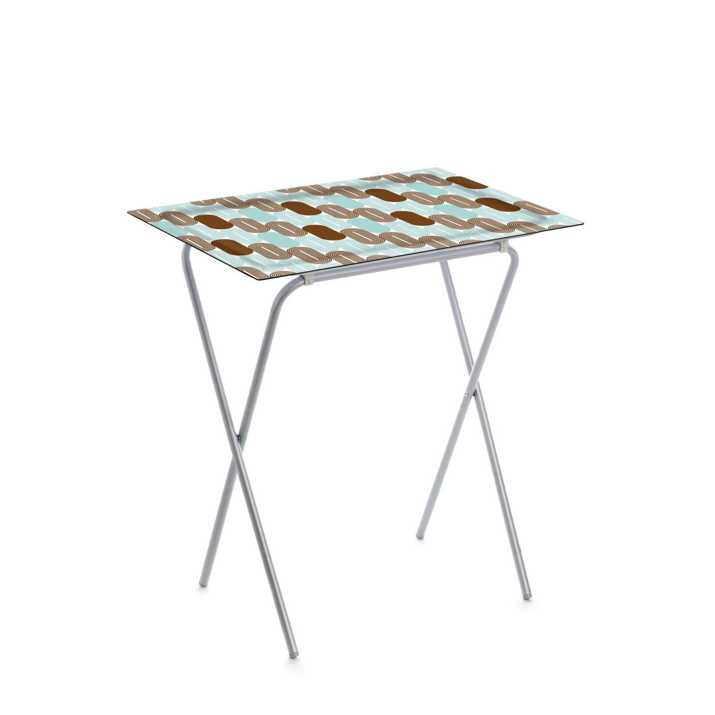 DON HIERRO - Mesa plegable auxiliar ADA con bandeja extraíble para interior y exterior-