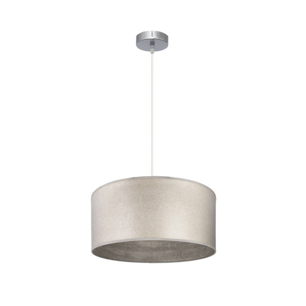 FABRILAMP Colgante Tania 1xe27 Niquel/madera Gris Regx40x40 Cm