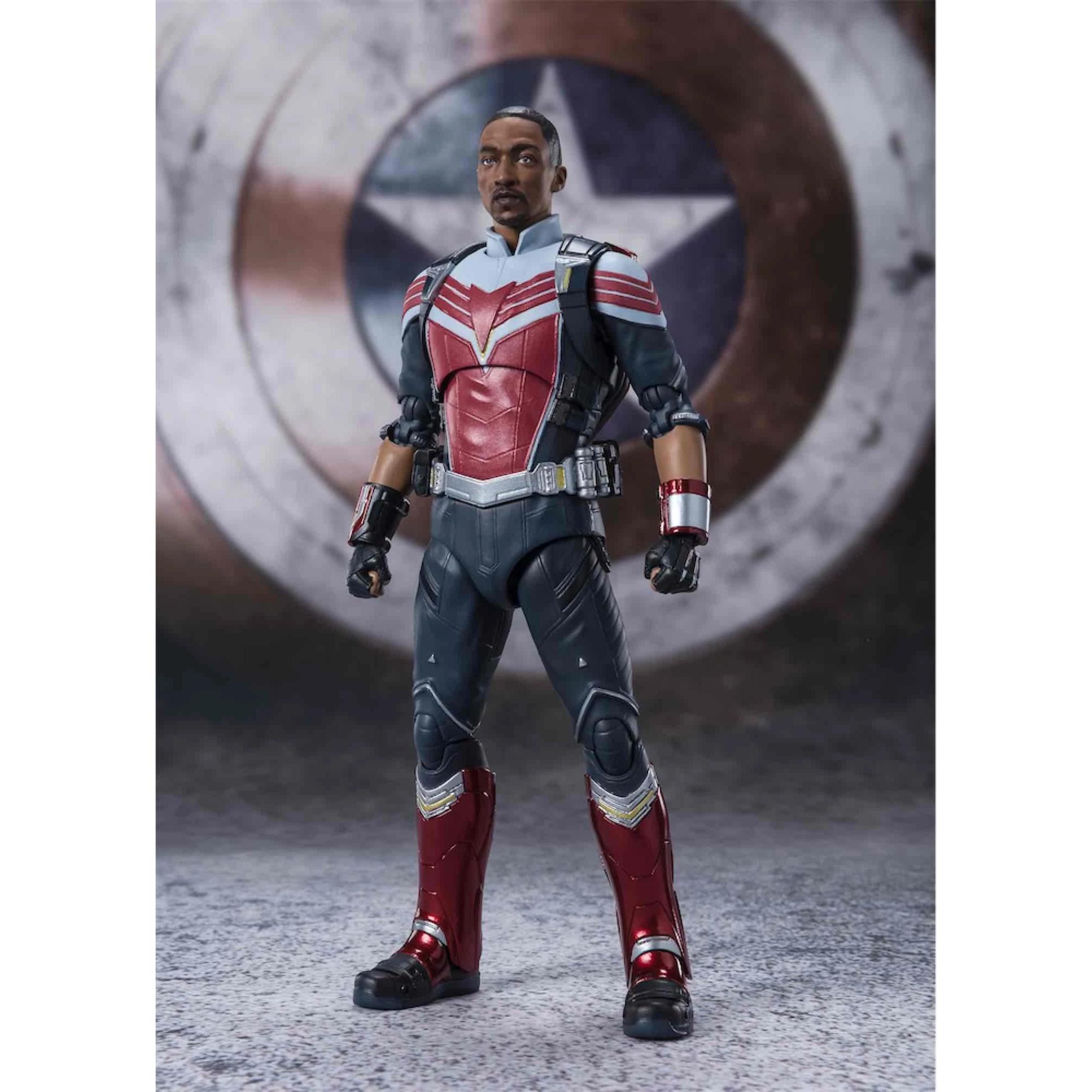 TAMASHII NATIONS - Figura coleccionable Falcon de Marvel The Falcon and The Winter Soldier S.H. Figuarts MV608734 articulada 22 cm con accesorios para fans y exposición