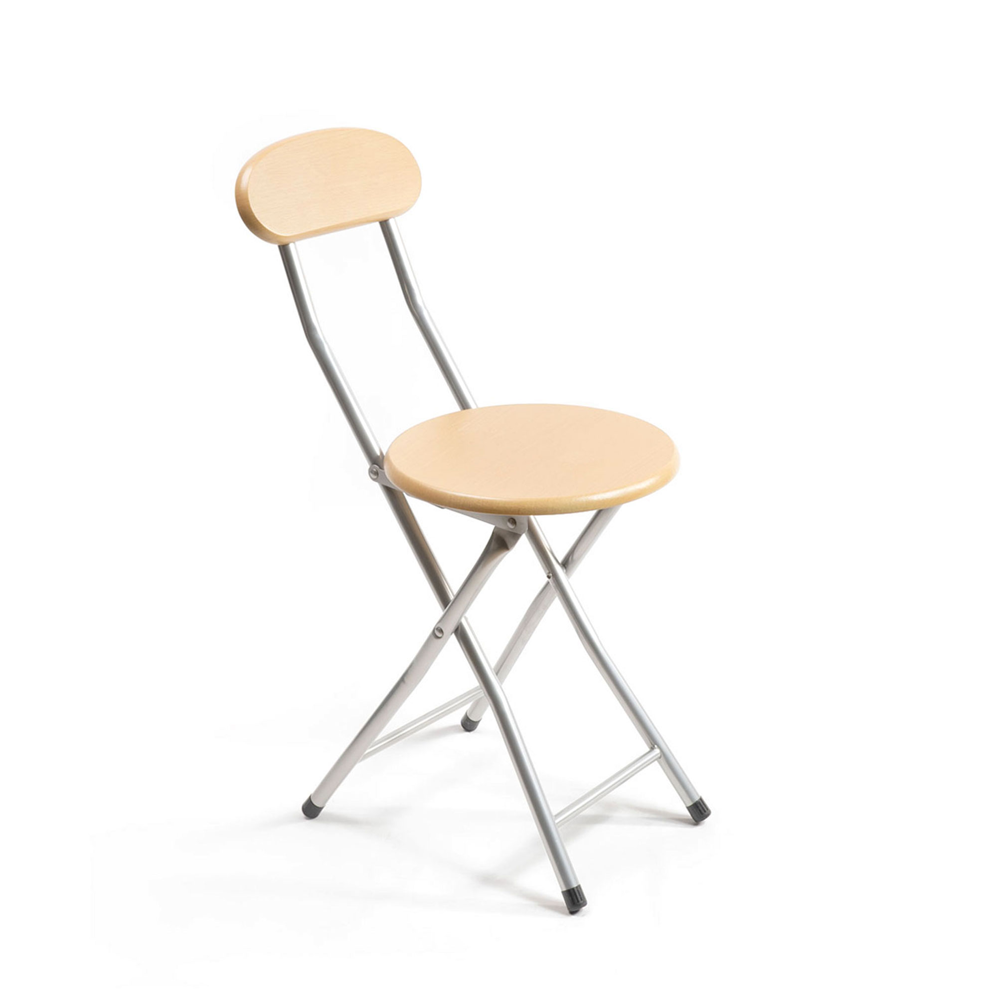THE SECRET HOME - Set de 1, 2, 4 y 6 Sillas Plegables de Cocina en Metal y Madera - Alto. 74 cm x Diámetro. Ø30 cm - 3 Modelos