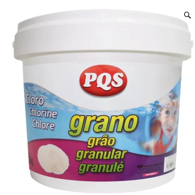 CLORO GRANO PQS 5KG / desinfectante muy activo y el método más utilizado  tradicionalmente en piscinas por su eficacia y sencillez