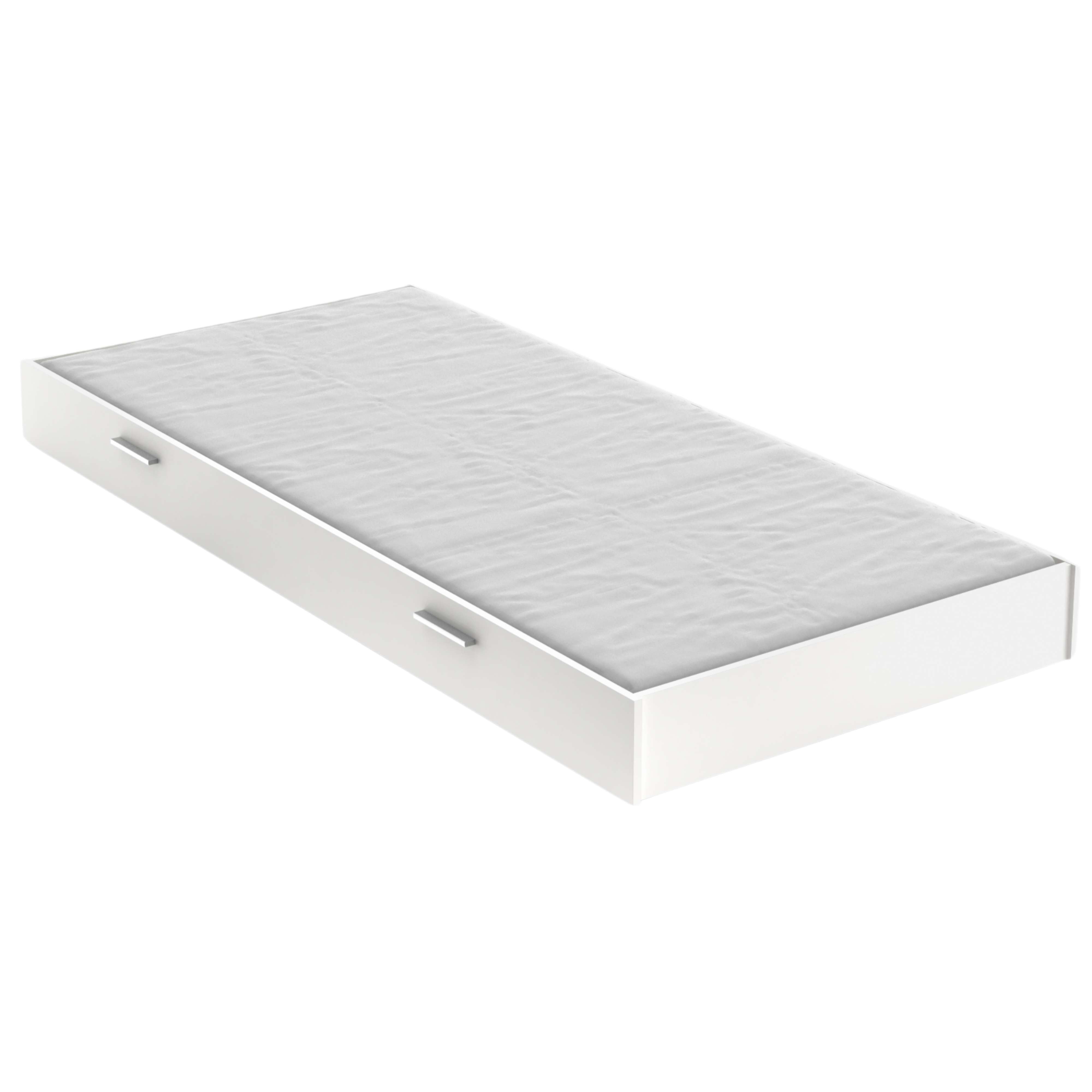 Miroytengo Cajón Inferior Cama Life Dormitorio Juvenil Color Blanco Mate 18x200x90 cm Mueble de Habitación