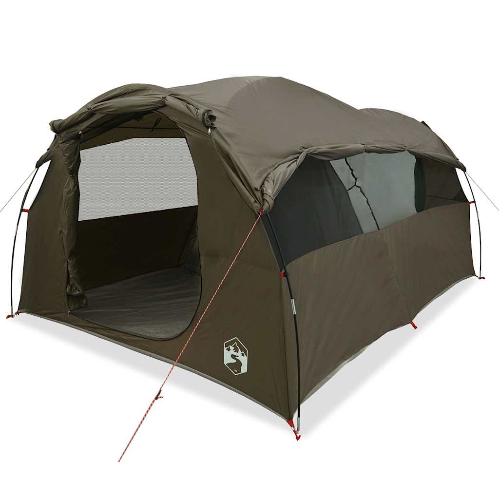 vidaXL Tienda de campaña familiar túnel 6 personas impermeable marrón