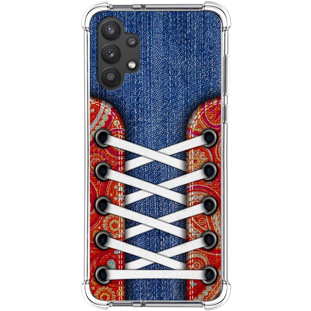 Tumundosmartphone Funda Silicona Antigolpes para Samsung Galaxy A32 5G diseño Zapatillas 11 Dibujos