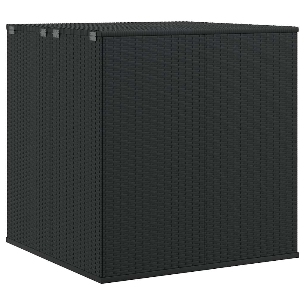 vidaXL Baúl de cojines para jardín de ratán PE 100x97,5x104 cm en color Marrón/Negro/Gris | acolchados duraderos para sofás de jardín terraza exterior