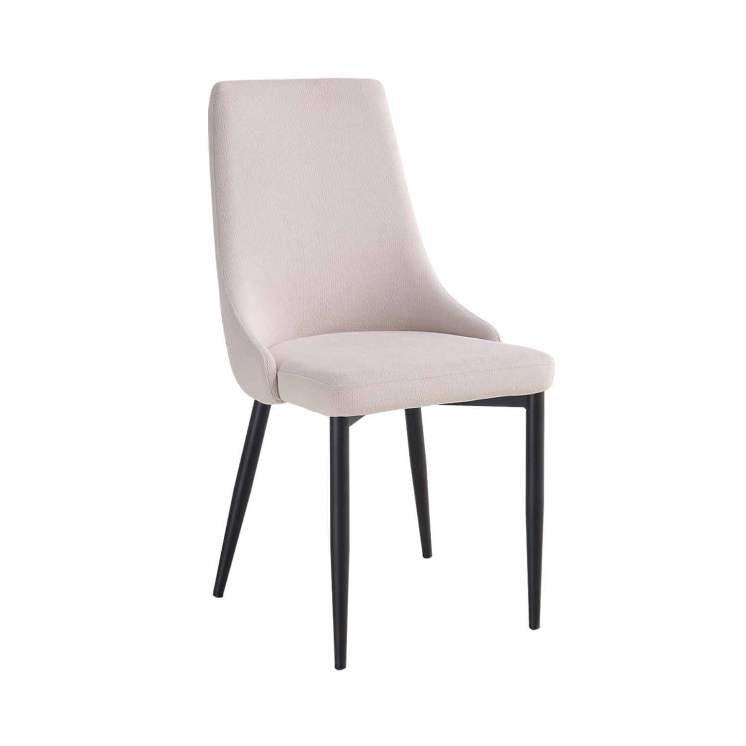 Set de 4 sillas de comedor tapizadas agnes  beige para hogar moderno mueble de almacenaje  - Homekit