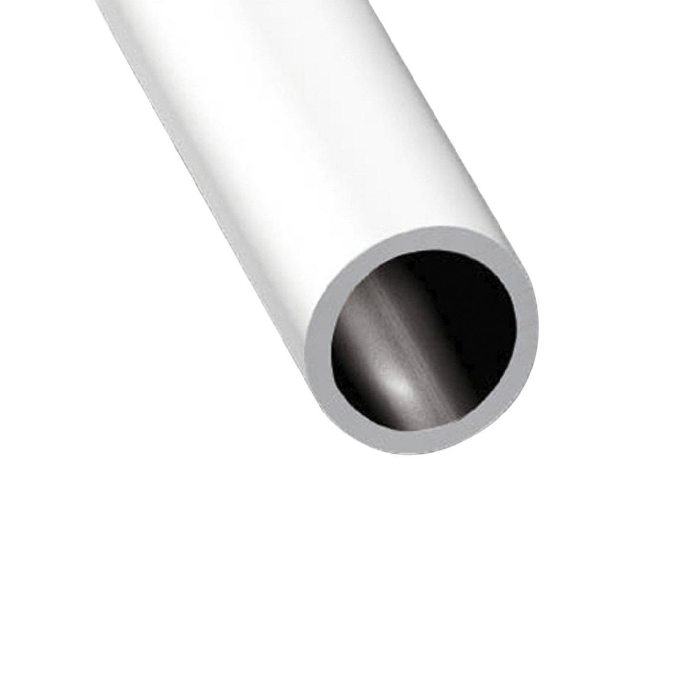 Perfil de Aluminio Blanco - Tubo redondo - x4 unds - 1'50m