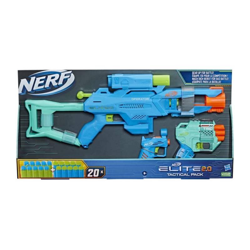 Hasbro Nerf Elite 2.0 - Pack Táctico con 3 Lanzadores y 20 Dardos