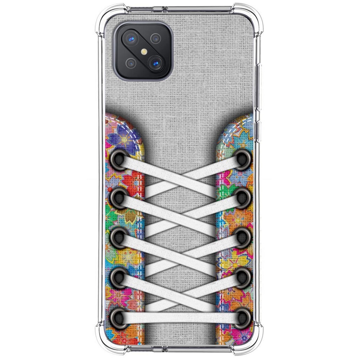 Tumundosmartphone Funda Silicona Antigolpes para Oppo Reno 4Z 5G diseño Zapatillas 04 Dibujos