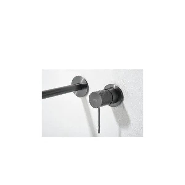 IMEX GENOVA GLG053/BGM Grifo monomando empotrado para lavabo hecho de latón con acabado negro metalizado