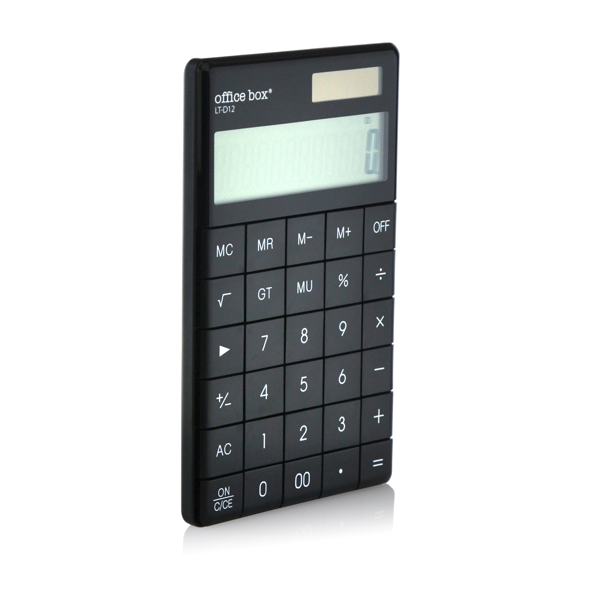 Calculadora de Mesa LT-D1226 - Ergonomía y Diseño - 12 dígitos - Solar y Batería - Píe Desplegable - Grandes Teclas - by Office Box - 3 Colores