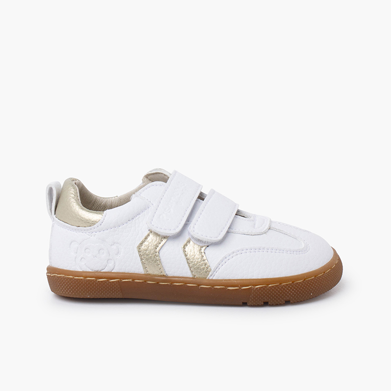 Pisamonas Zapatillas barefoot bandas laterales metalizadas