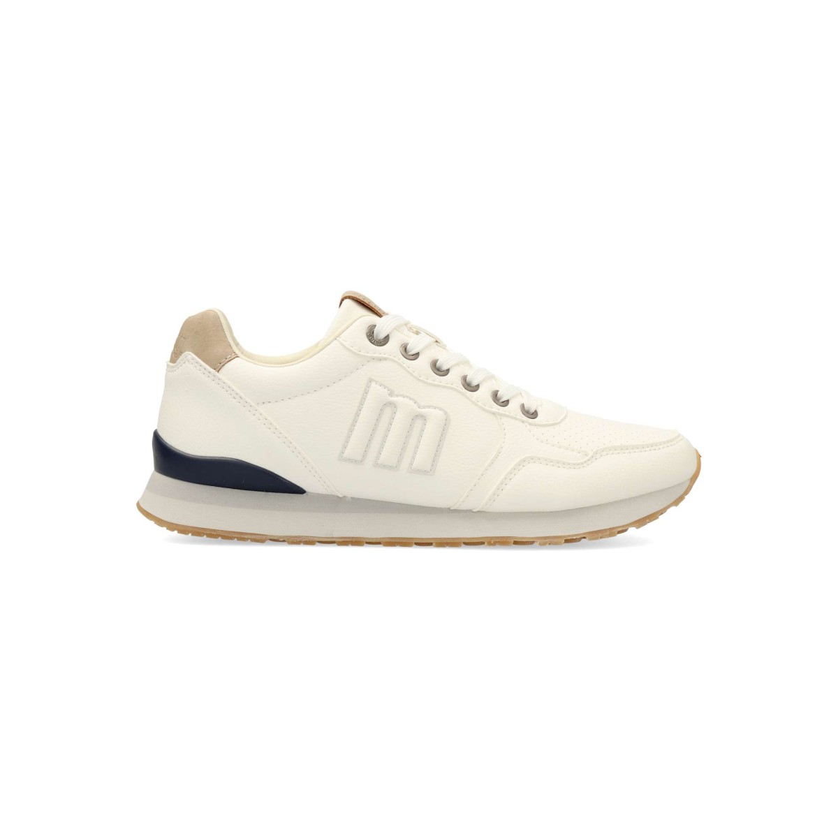 MTNG - Zapatillas deportivas Portland Classic para hombre, fabricadas en piel sintética con suela de goma color caramelo, cómodas y versátiles para uso diario