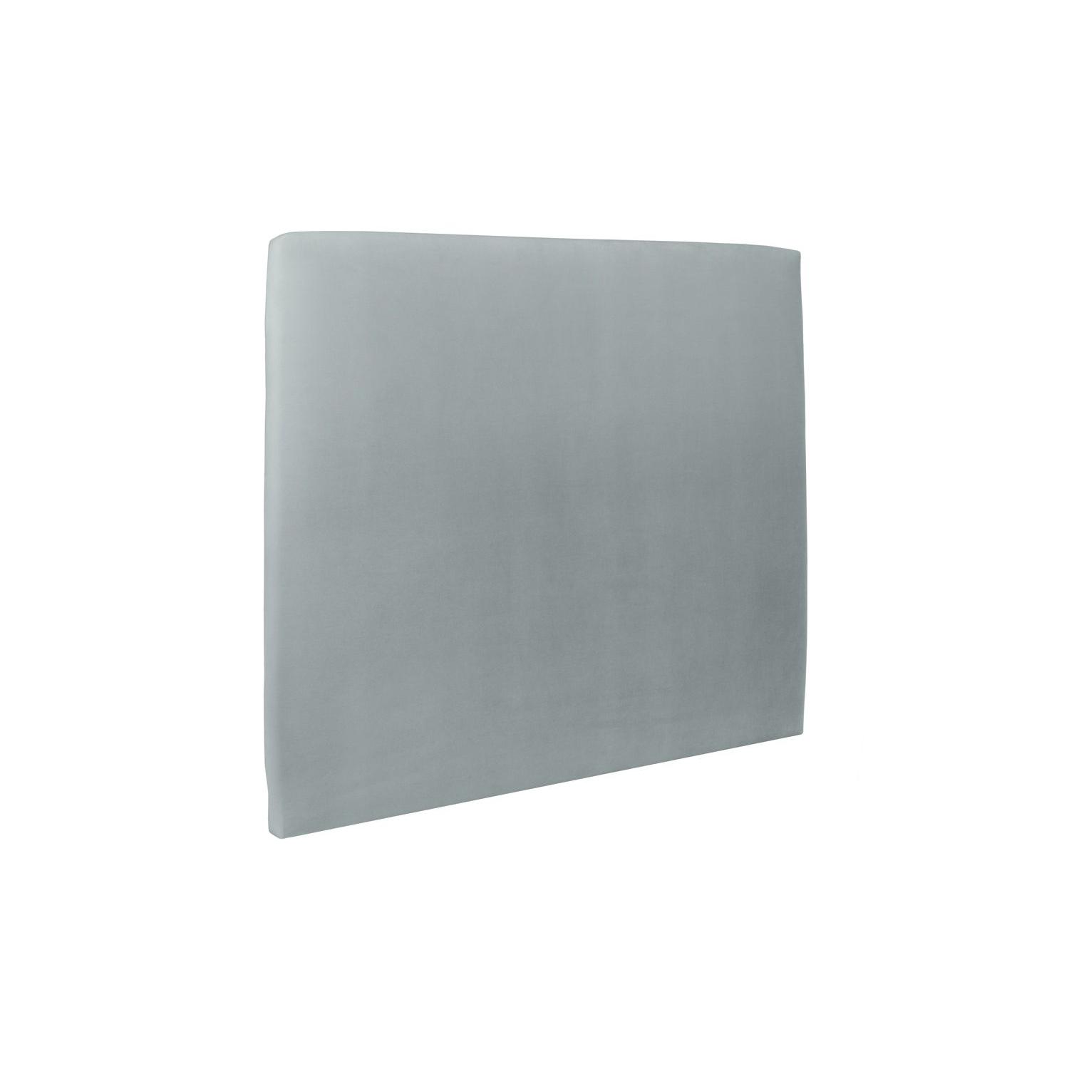 Cabecero tapizado de 150 cm - Tela de terciopelo gris azul