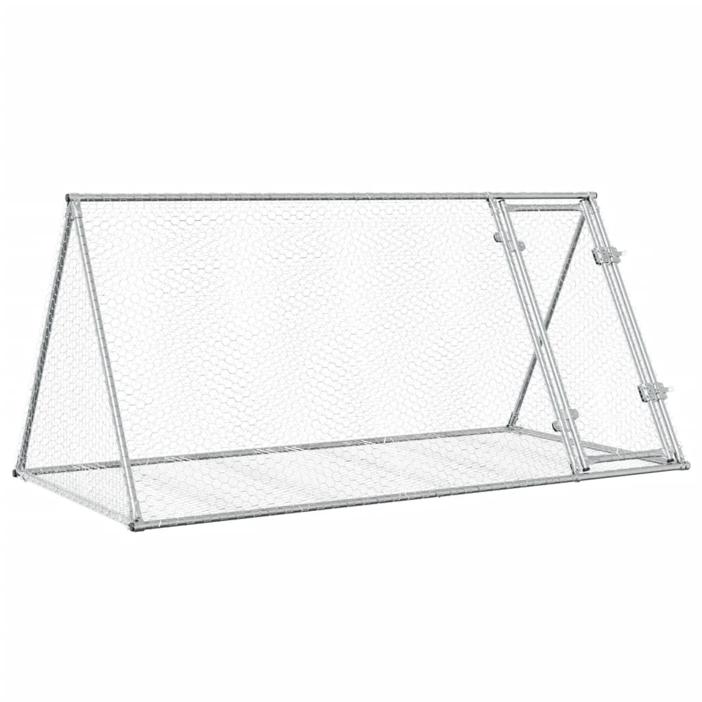 vidaXL Jaula para conejos acero galvanizado plateado Dimensiones 400 x 105 x 91, 200 x 105 x 91