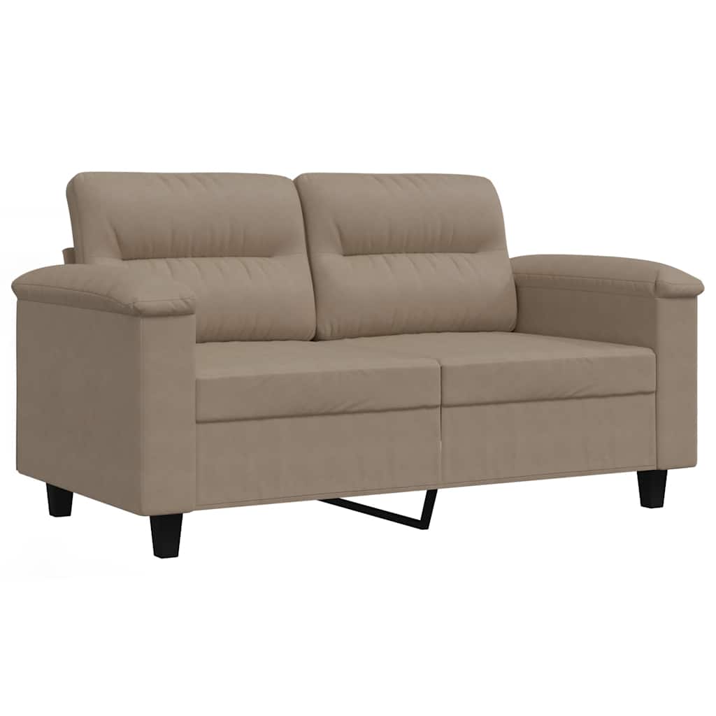 vidaXL Sofá de 2 plazas de tela microfibra gris taupe 120 cm