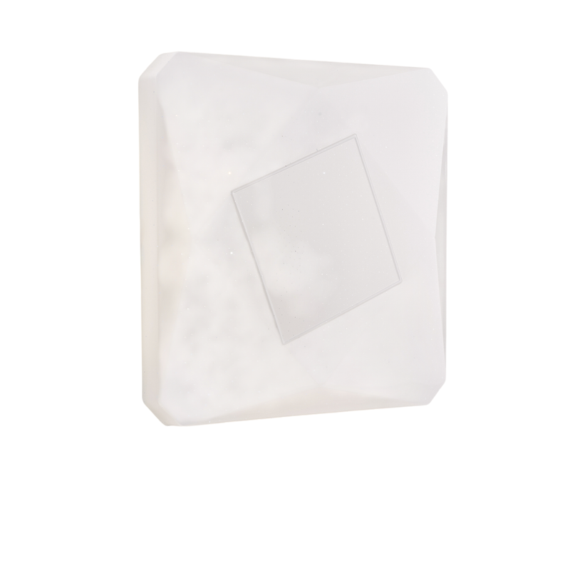 Sendy Q - Lámpara de techo cuadrada d. Lámpara acrílica blanca de 50 cm con LED CCT integrado + mando a distancia H.8 - Ø52 - BL329-Q50-PBC - Belight