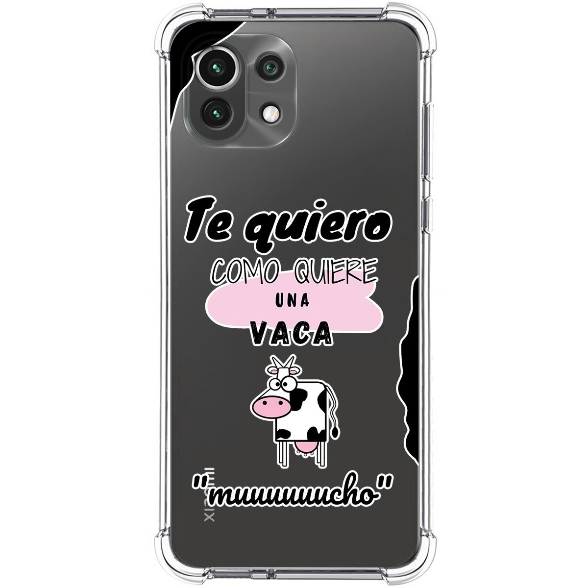 Tumundosmartphone Funda Silicona Antigolpes para Xiaomi Mi 11 Lite 4G / 5G / 5G NE diseño Vaca Dibujos