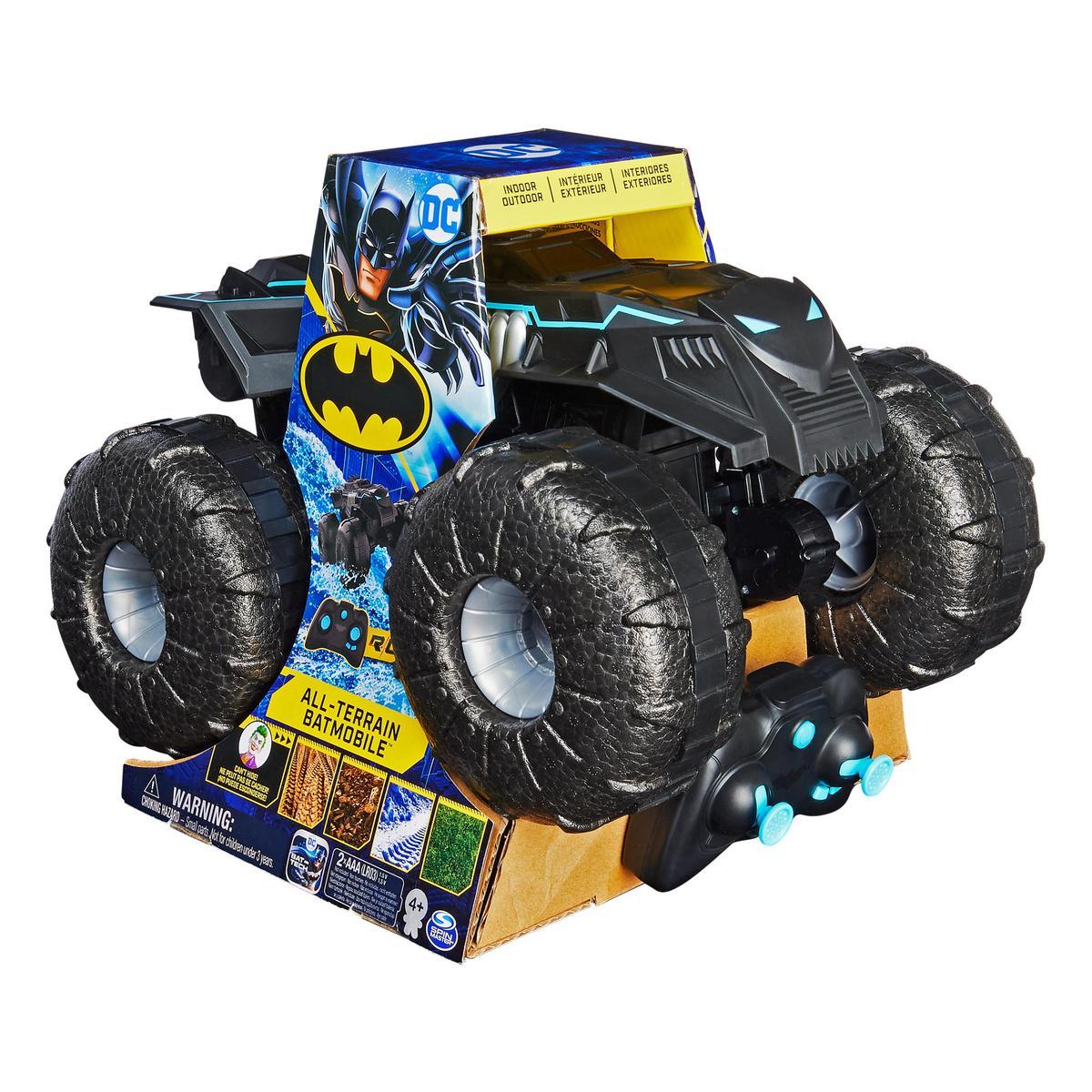 SPIN MASTER - Batman - Coche Teledirigido Batmóvil Todoterreno - Coche Rc 4x4 Resistente Al Agua 2,4ghz - 6062331 - Juguete Niños +4 años