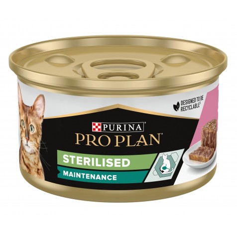 Pro Plan Adult Sterilised Salmón Y Atún Tarrina Gatos 85 Gr