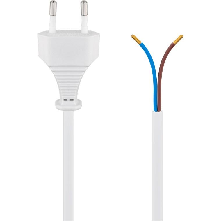 Goobay 51345 - Cable de la UE para confección, 1,5 m, Color Blanco