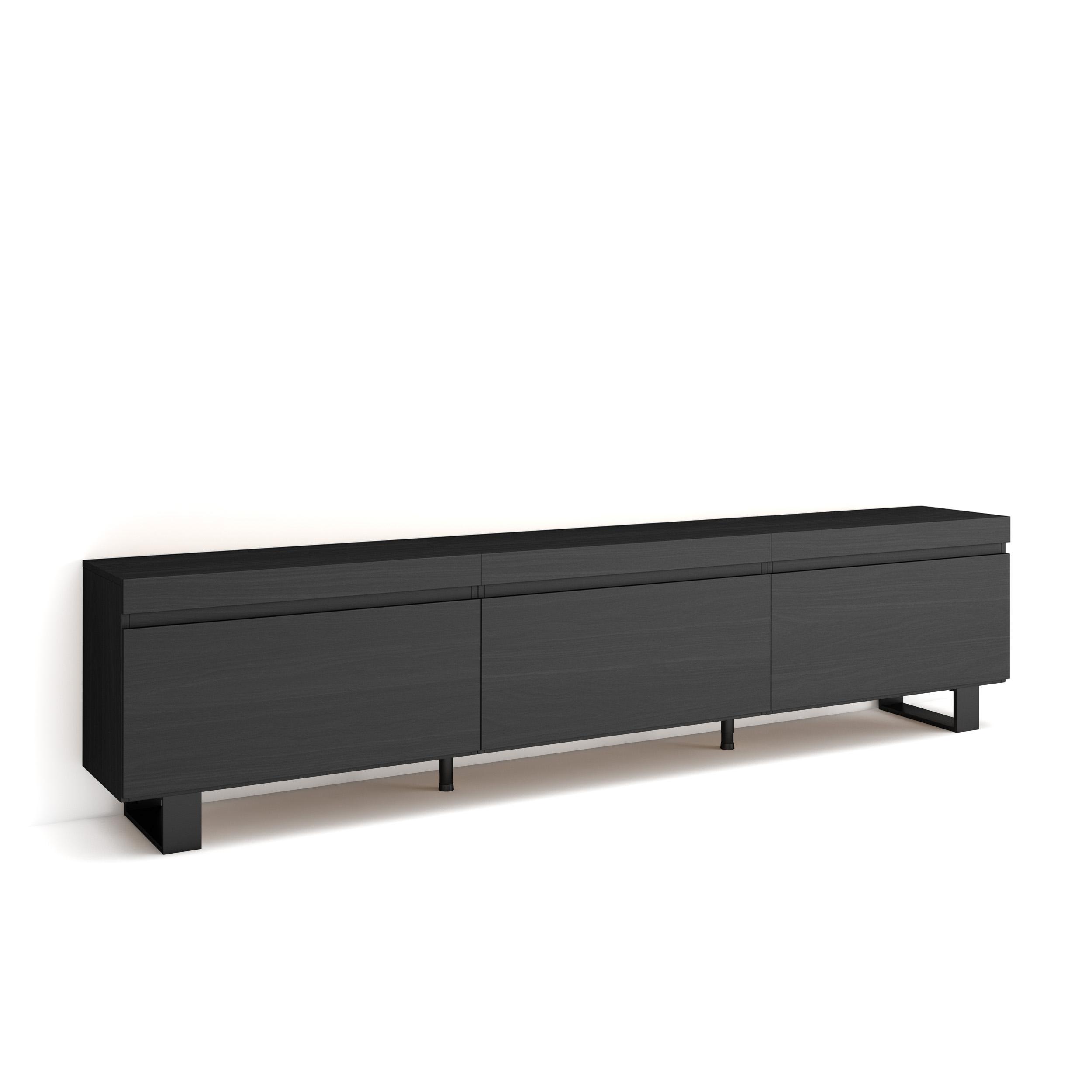 Skraut Home, Mueble TV, Televisión, Muebles de salón, almacenaje, 240x35x57cm, Diseño industrial, Estilo Moderno