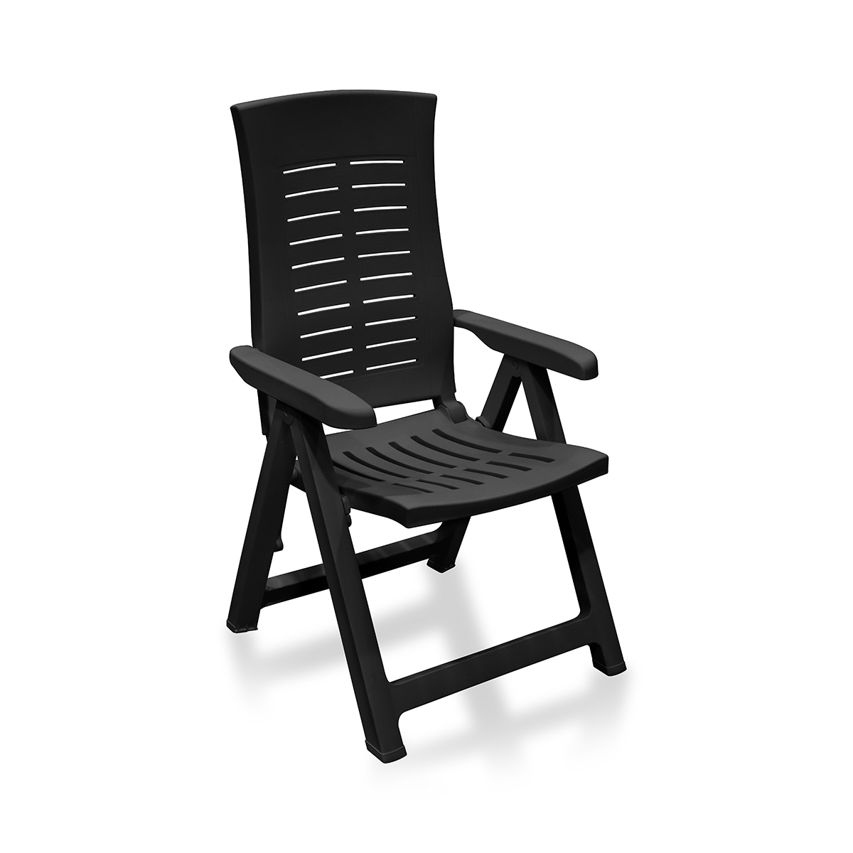 HäusbedConfortSL- Sillones plegables Exterior - Monza - Gris-Antrácita - 58x62x108cm - Set 2ud