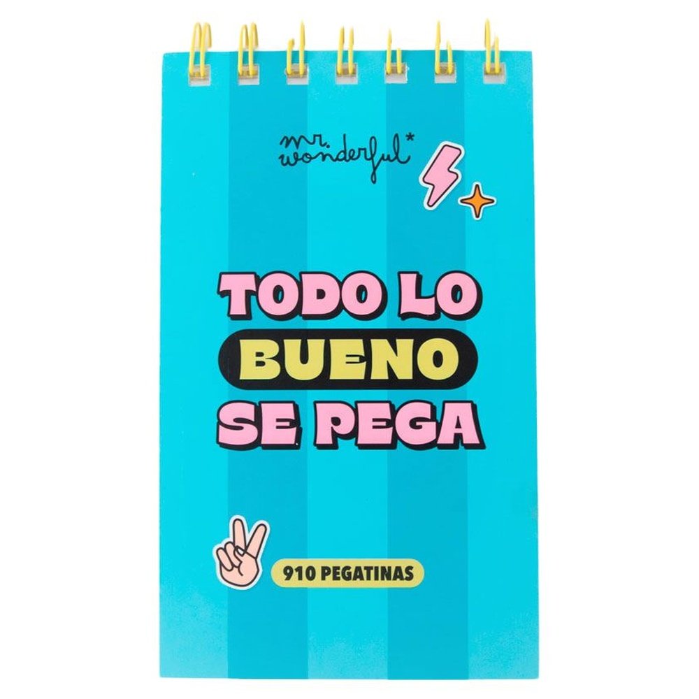 MR BLOC DE PEGATINAS TRANSPARENTES - TODO LO BUENO SE PEGA BACK TO SCHOOL PAPELERIA 9x1x16 Cms.