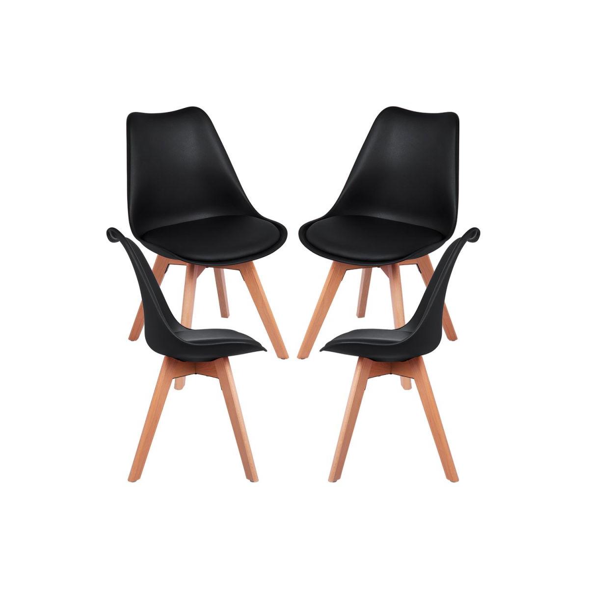 Regalos Miguel - Packs Sillas Comedor - Pack 4 Sillas Synk Basic - Negro