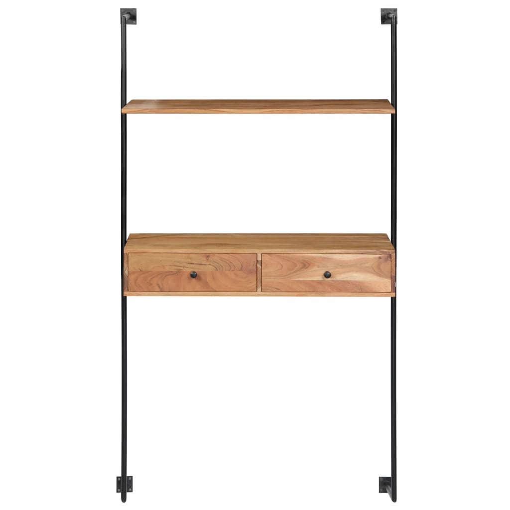 Escritorio de Pared Vidaxl de Madera Maciza de Acacia 90x40x170 Cm
