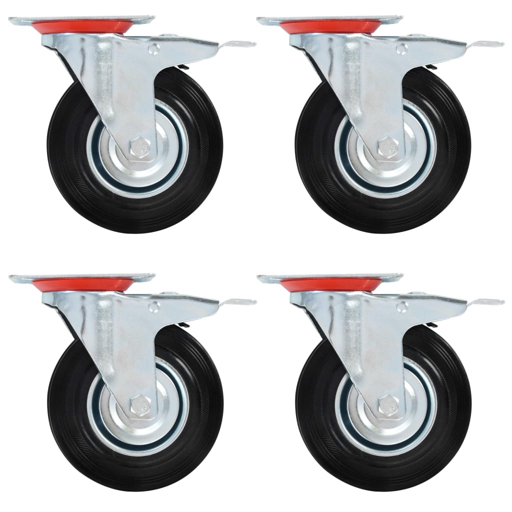vidaXL Ruedas Giratorias con Frenos Dobles con Diámetro 125mm Materiales Cantidad 4 unidades,  8 unidades,  12 unidades y mas