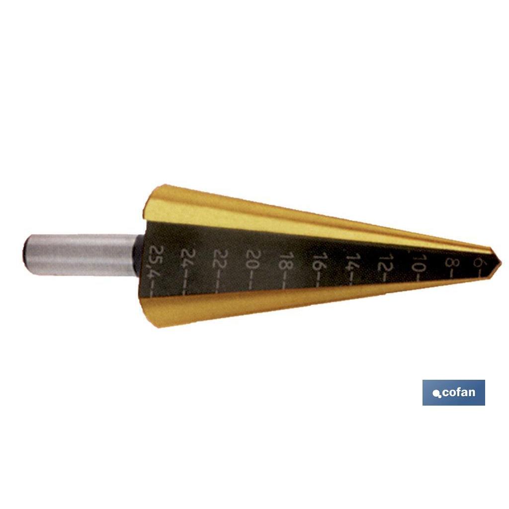 Cofan Brocas Escalonadas HSS TIN Normal 1 UNIDADES