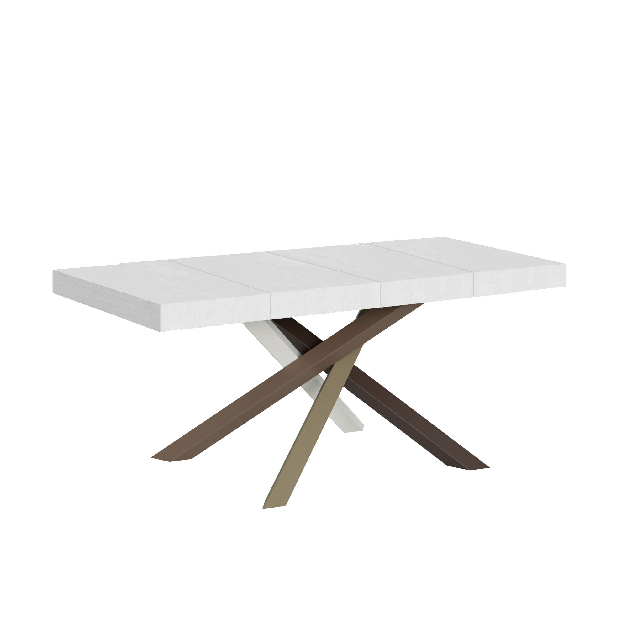 Mesa extensible 140/400x90 cm Volantis Premium patas fresno blanco multicolor 4/C - Itamoby
