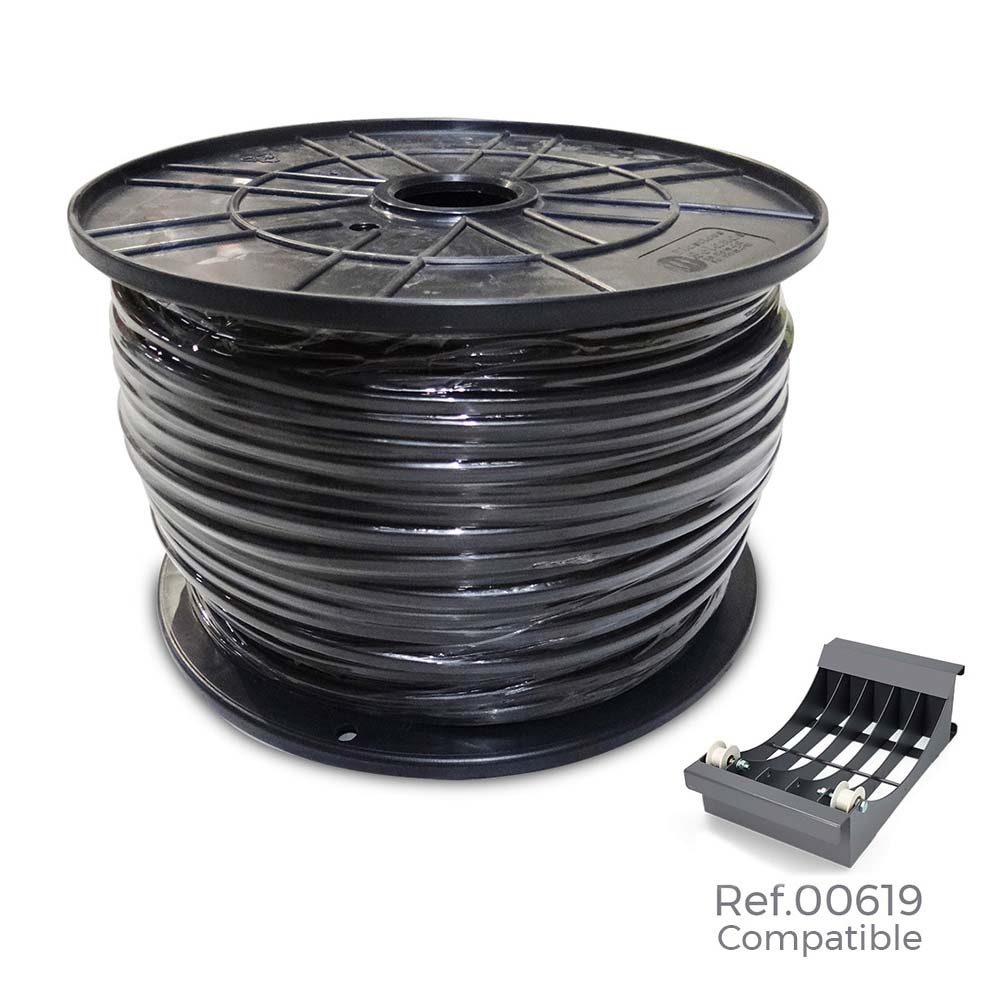 Edm Carrete Manguera Acrílica 3x4mm Negra 0,61kv Bobina 100m - Alta Calidad