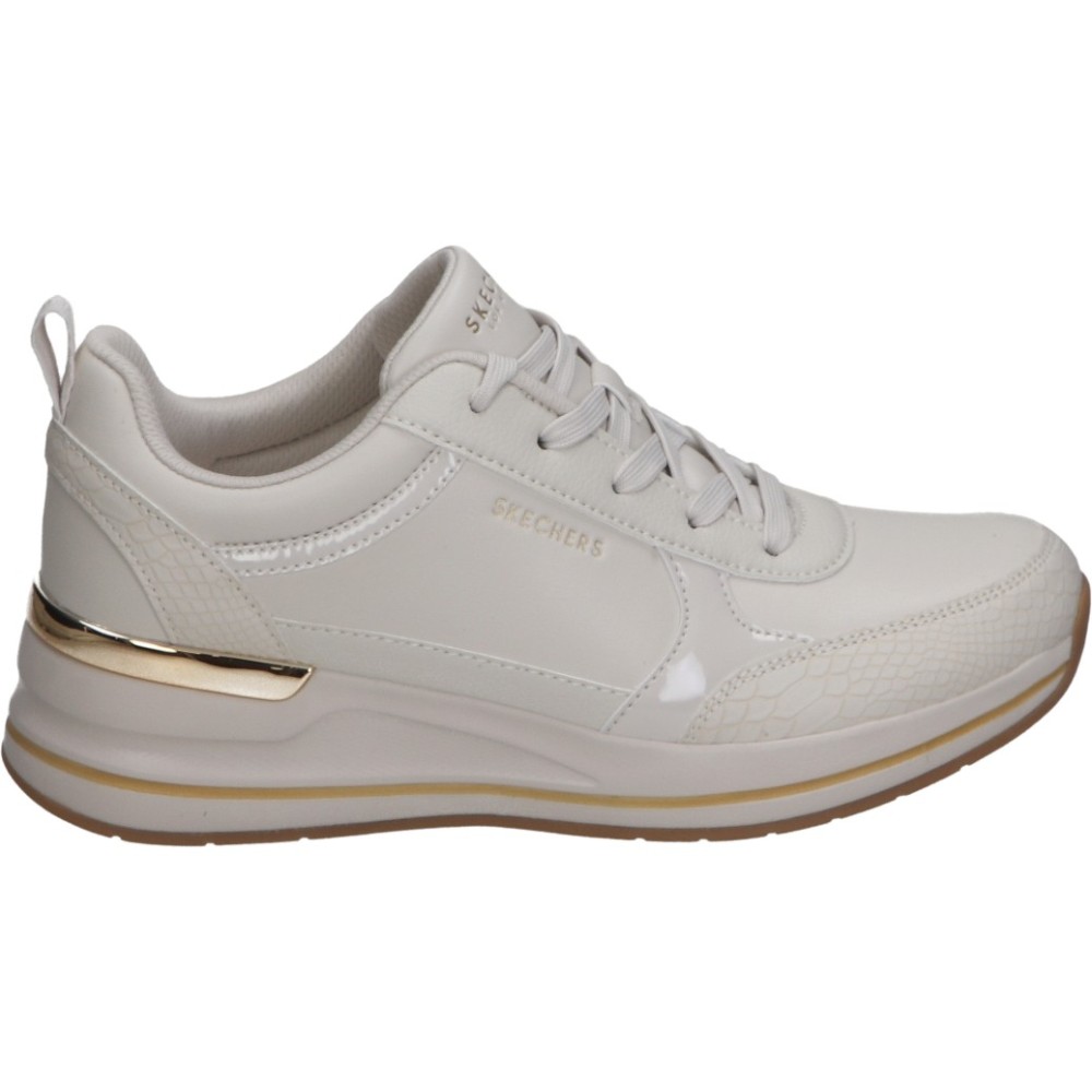 SKECHERS | Zapatos con Cuña Skechers Billion 2 para Mujer – Zapato Casual en Color Blanco Roto – Zapato Cómodo con Cordones – Cuña Media – Combinables – Modelo 177345-OFWT