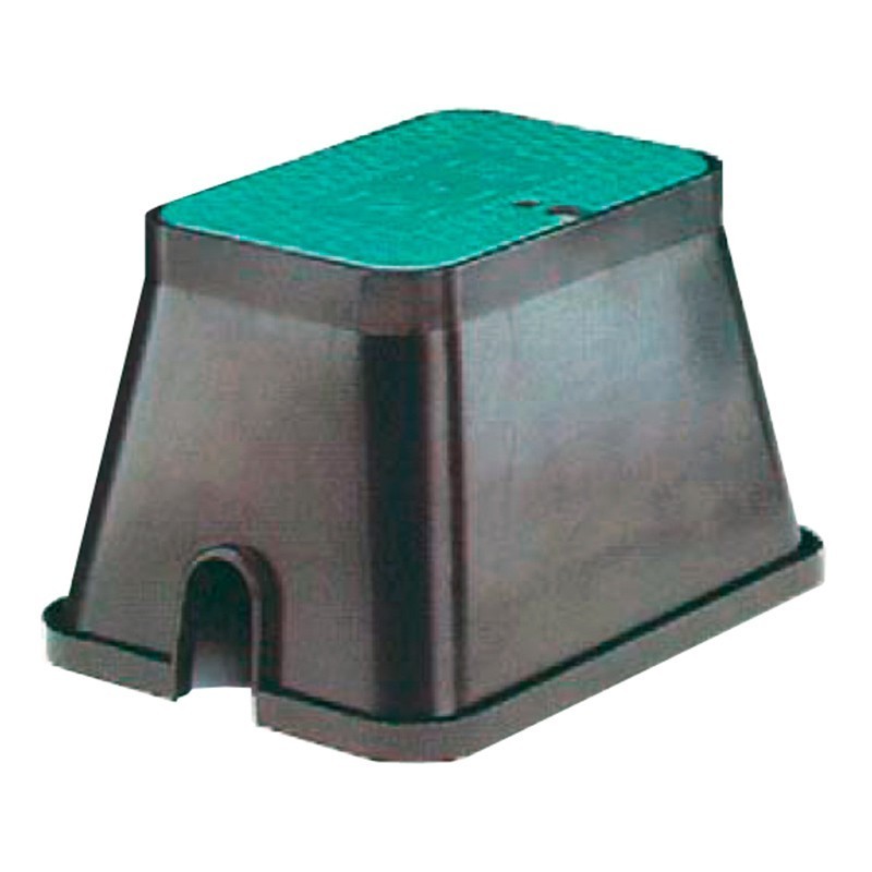 SUINGA Arqueta de Riego Jardin 51x37x30 cm | Arqueta Riego Rectangular para Electrovalvulas | Arquetas de Riego con Tapa Jardin