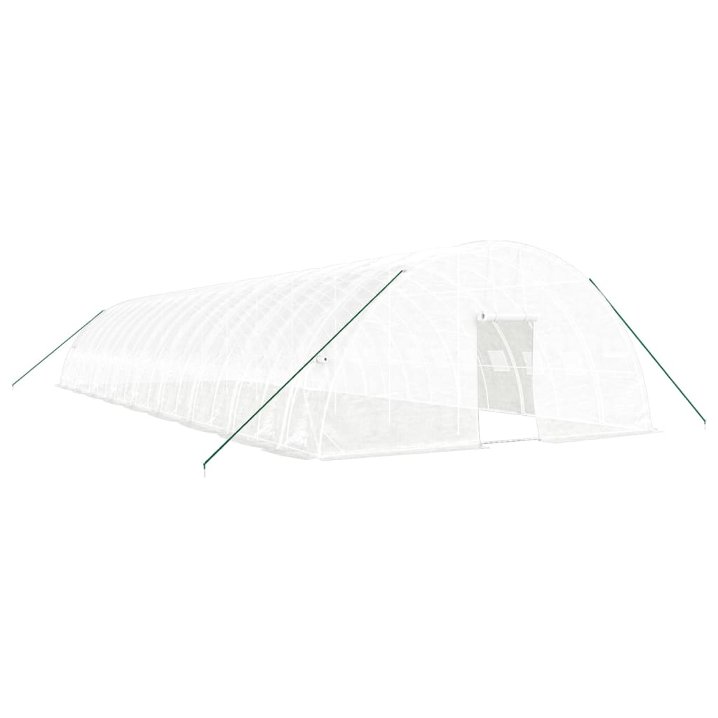 vidaXL Invernadero con estructura de acero blanco Multitalles