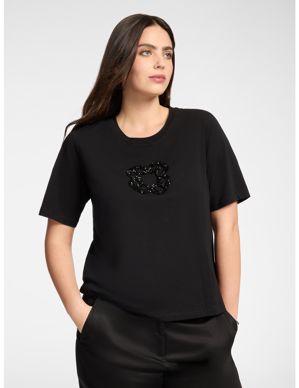 Elena Mirò - Camiseta con bordado Monogram