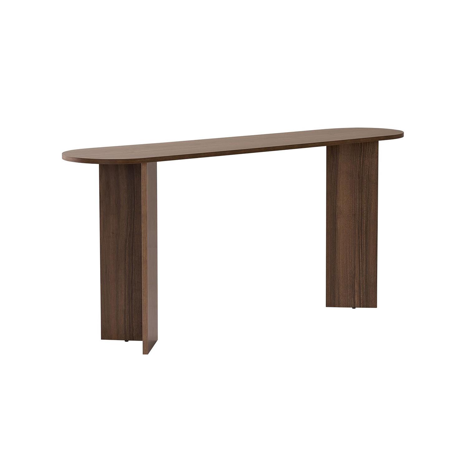 Consola recibidor elsie oscura madera para recibidor o salón mueble auxiliar moderno  - Homekit