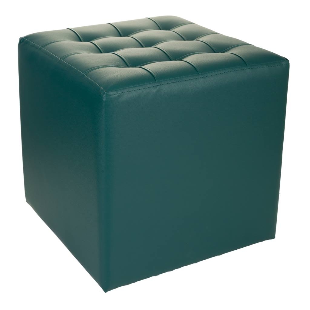 WANDERLUST DECO Taburete tapizado verde 40x40x38h cm de estilo Art Deco