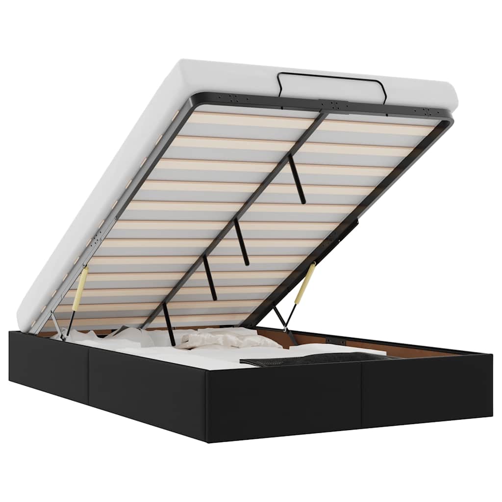 vidaXL Estructura cama otomana sin colchón negro 120x190cm