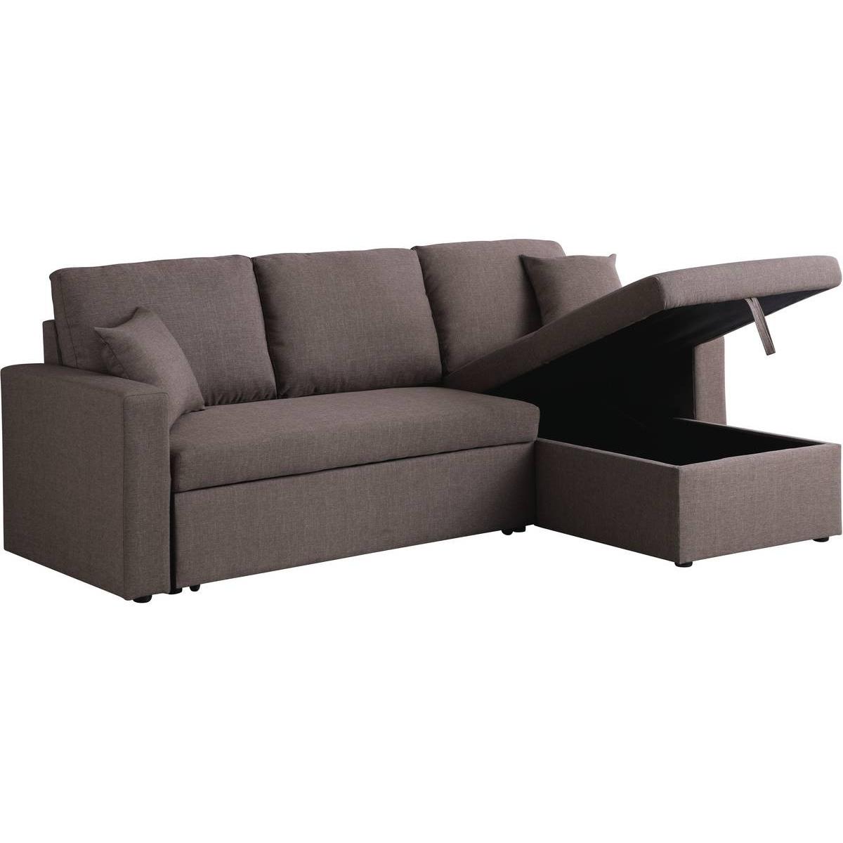Habitat y Jardin - Sofá esquinero convertible "Alain" - 3 plazas - Topo