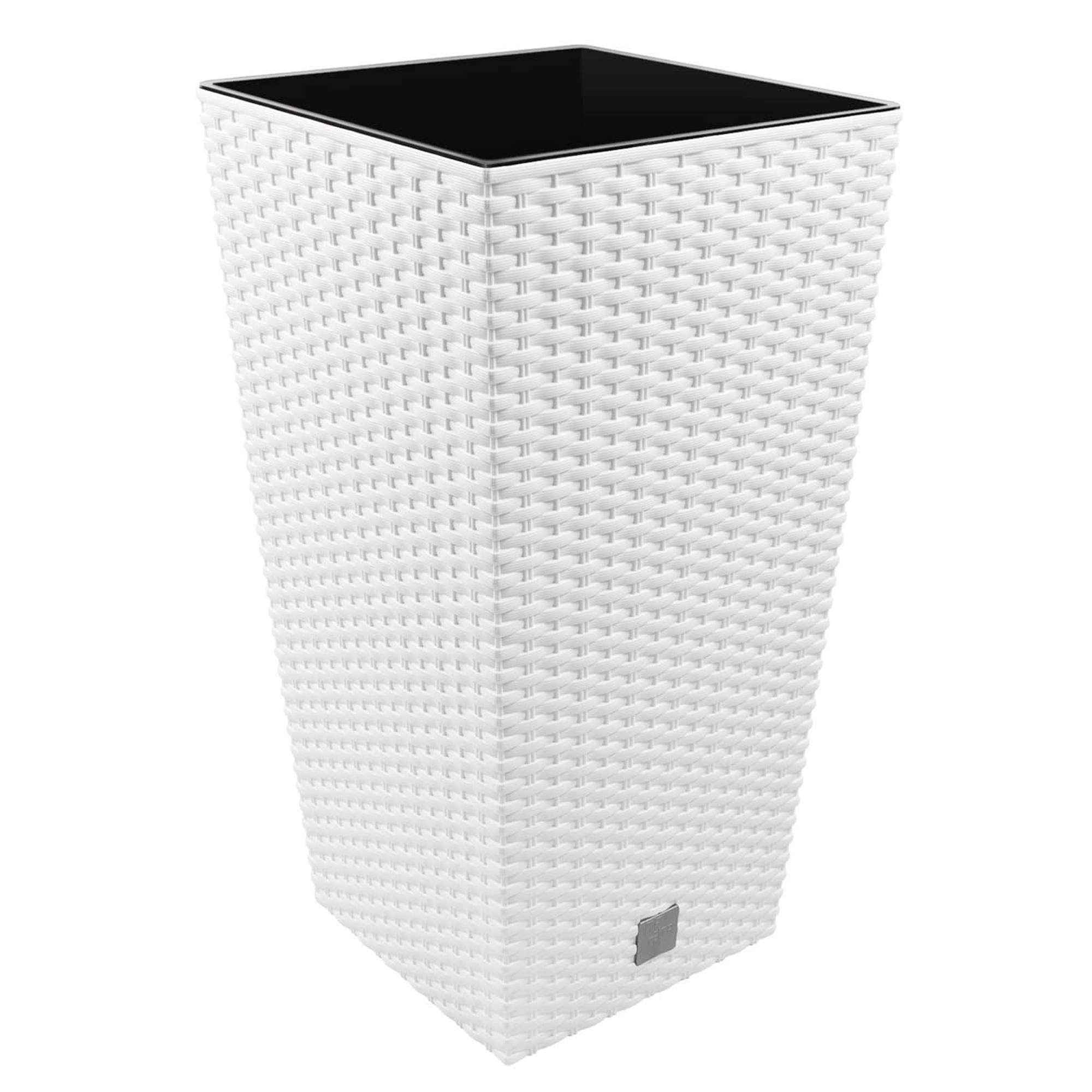 Maceta Prosperplast Rato Square de 35L en Blanco con Inserto para Riego