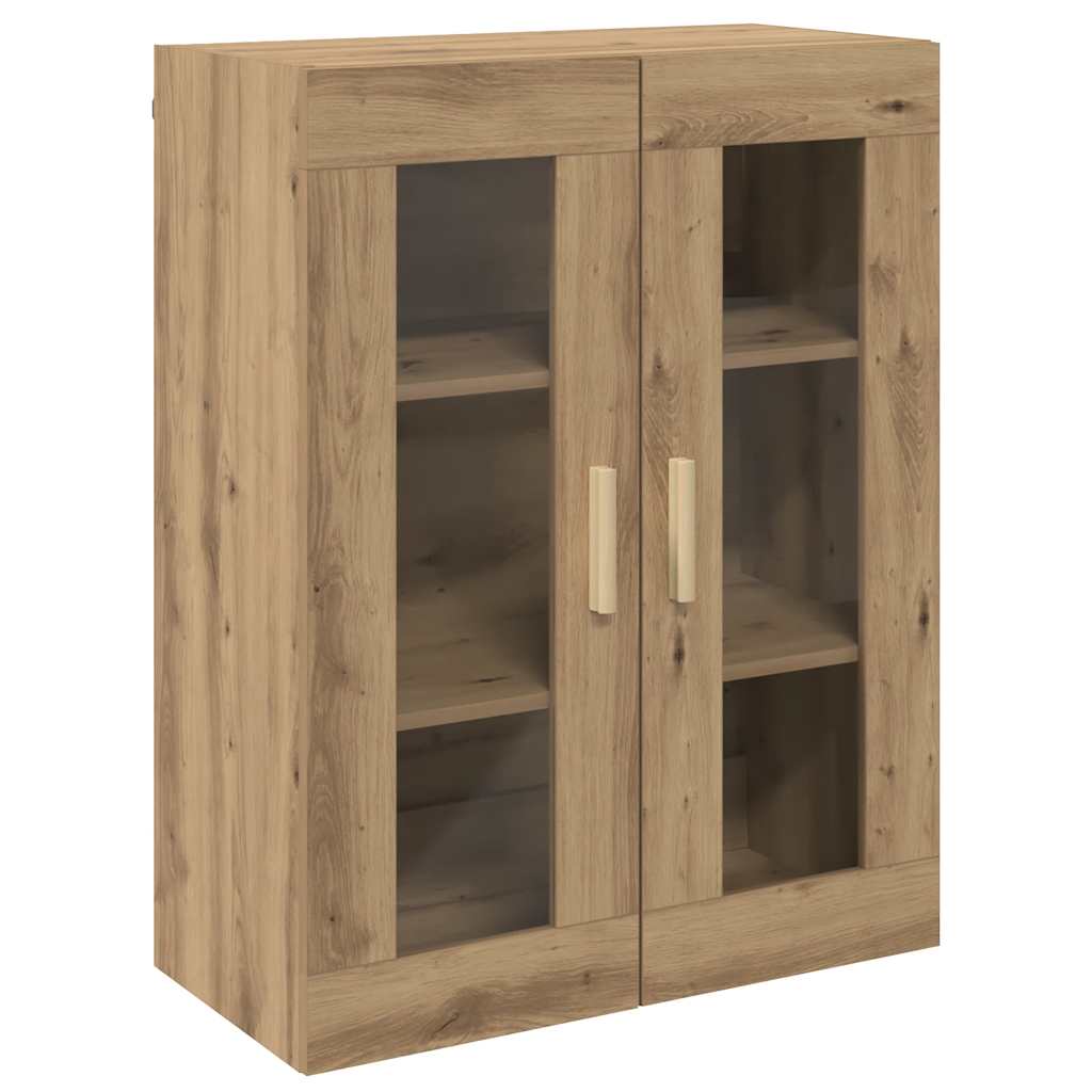 vidaXL Armario colgante de pared roble artesanal 69,5x34x90 cm