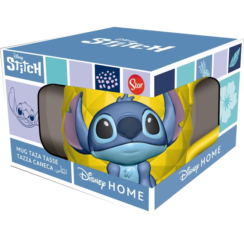 Taza 3D en caja regalo Stitch en piña 414 ml