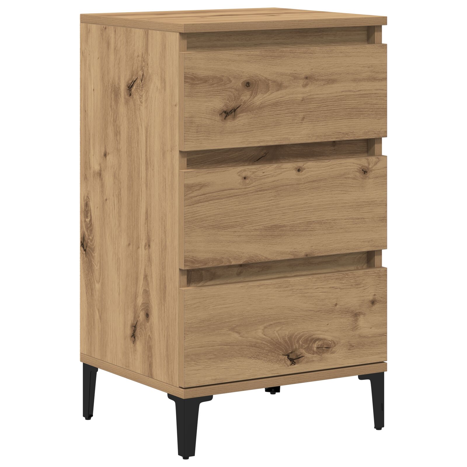 vidaXL Gabinete de Noche Roble Artesanal 40x35x70 cm Madera Ingeniería