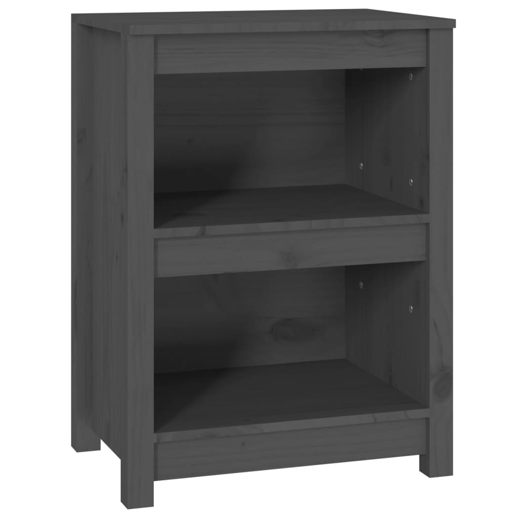 Vidaxl Estantería Madera Maciza de Pino 50x35x68 Cm Natural/Blanco/Gris