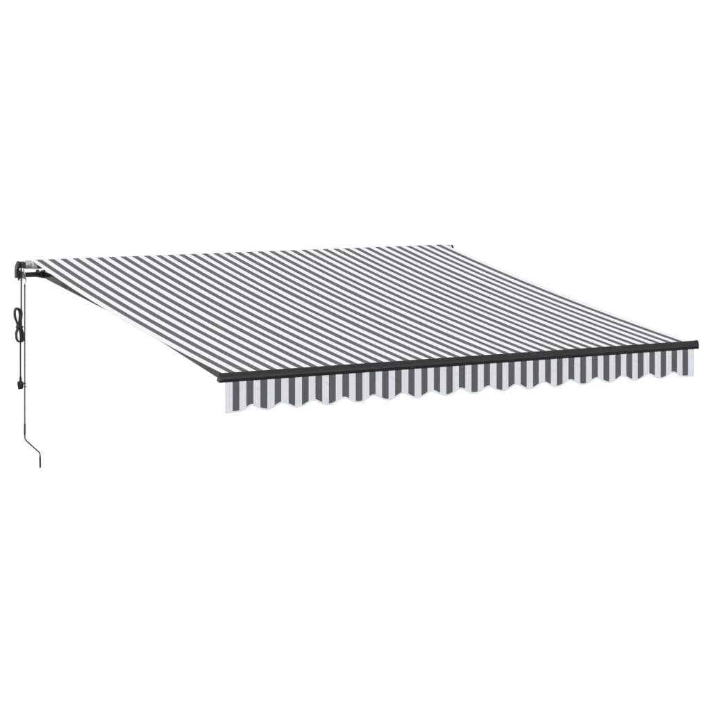 vidaXL Toldo retráctil automático luz LED antracita y blanco 400x300cm